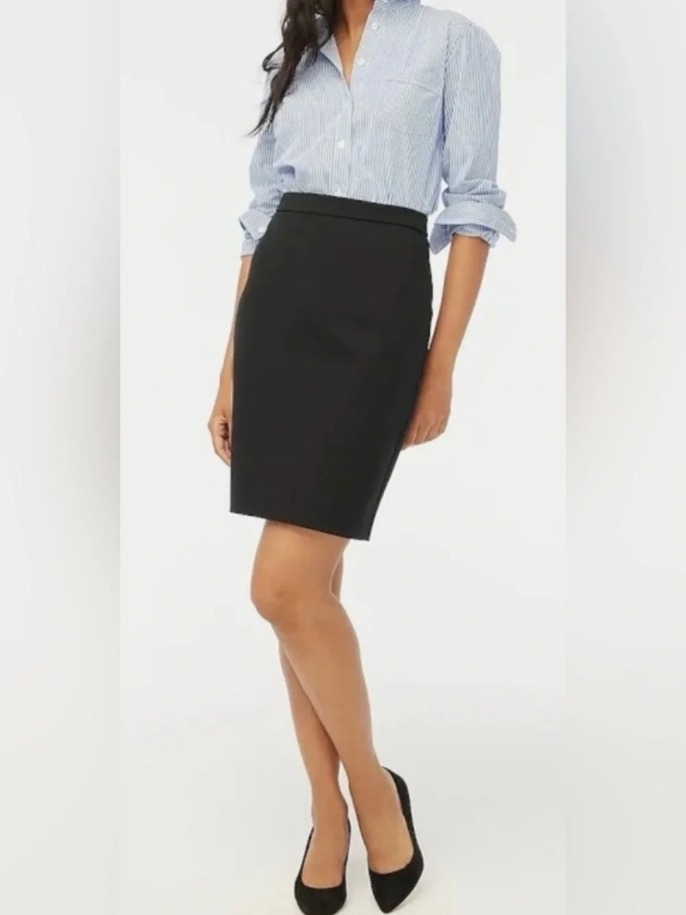 J. Crew Women’s Black Midi Pencil Skirt Size 6